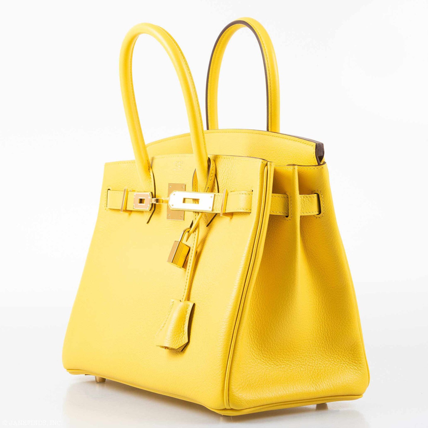 HermesBirkin 30 Jaune de Naples Taurillon Novillo Gold Hardware