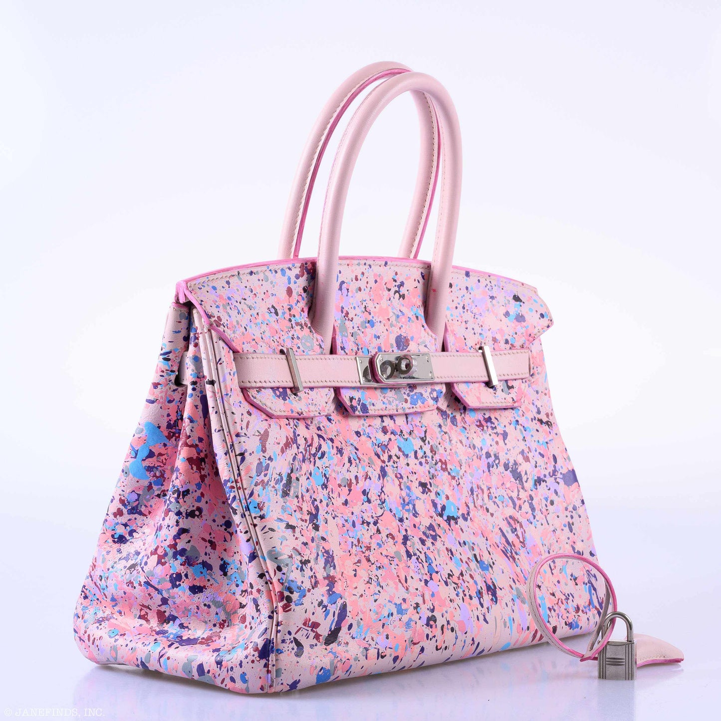HermesBirkin 30 "Rosé Spray" Rose Dragée Swift Palladium Hardware * JaneFinds Custom Shop
