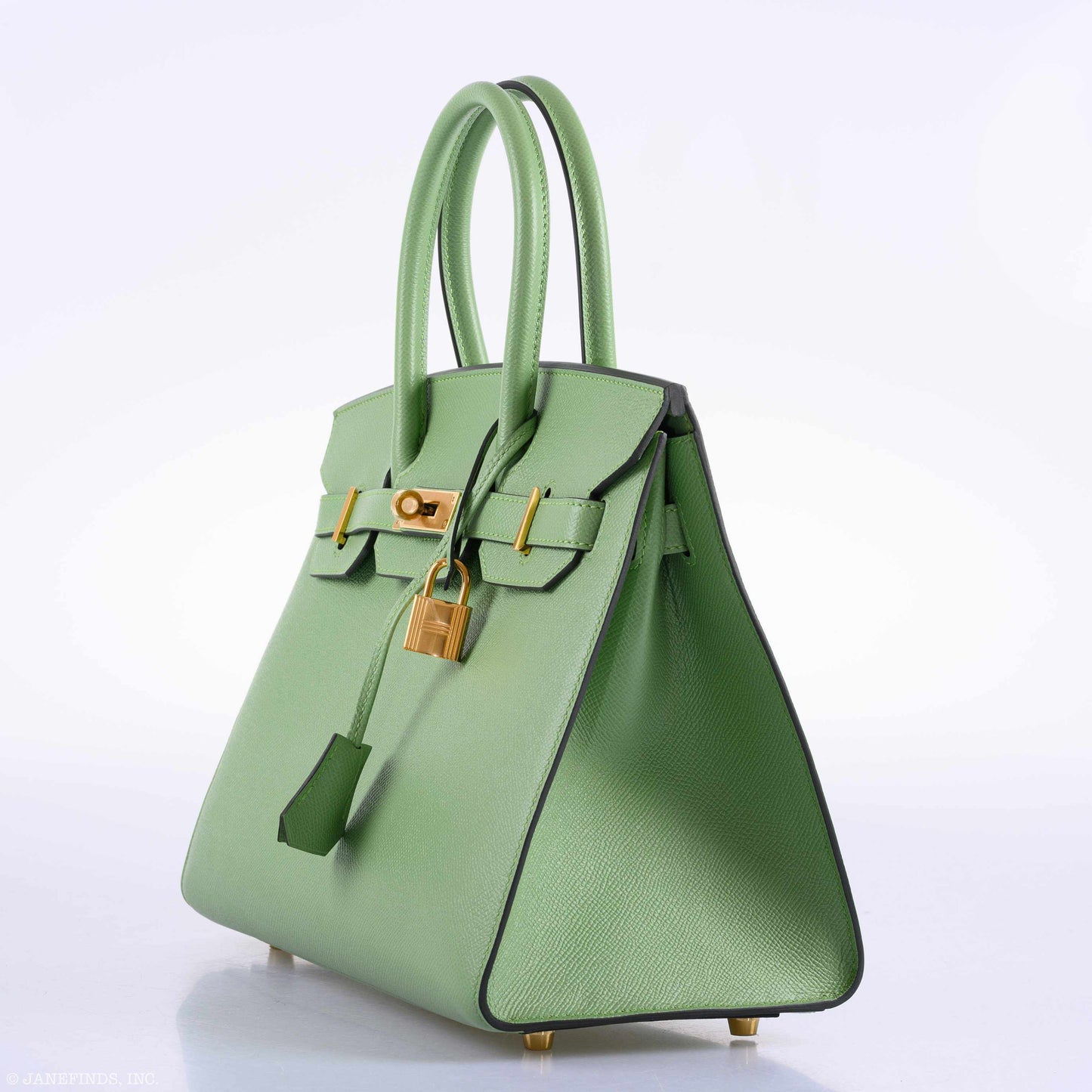 HermesBirkin 30 Sellier Vert Criquet Madame Grain Gold Hardware - 2020, Y
