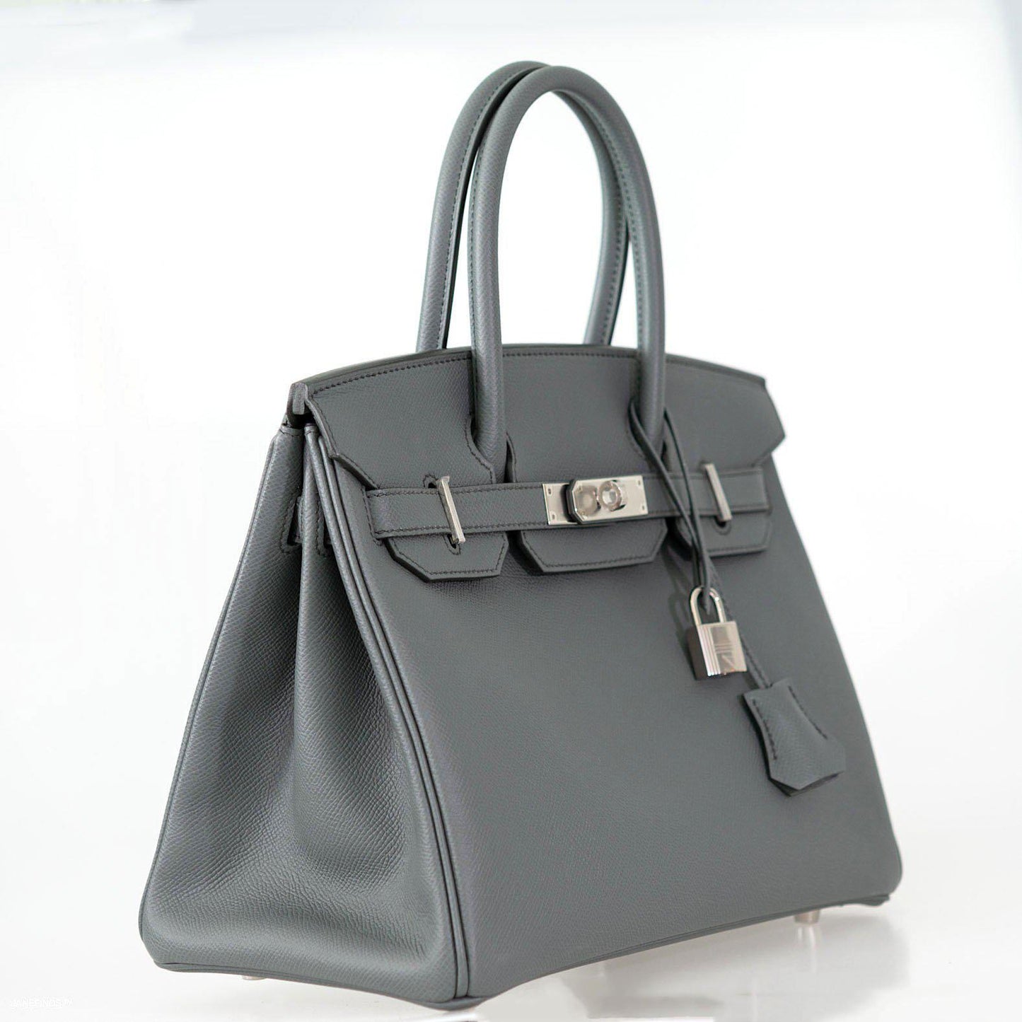 HermesBirkin 30 Vert Amande Epsom with Palladium Hardware - 2019, D