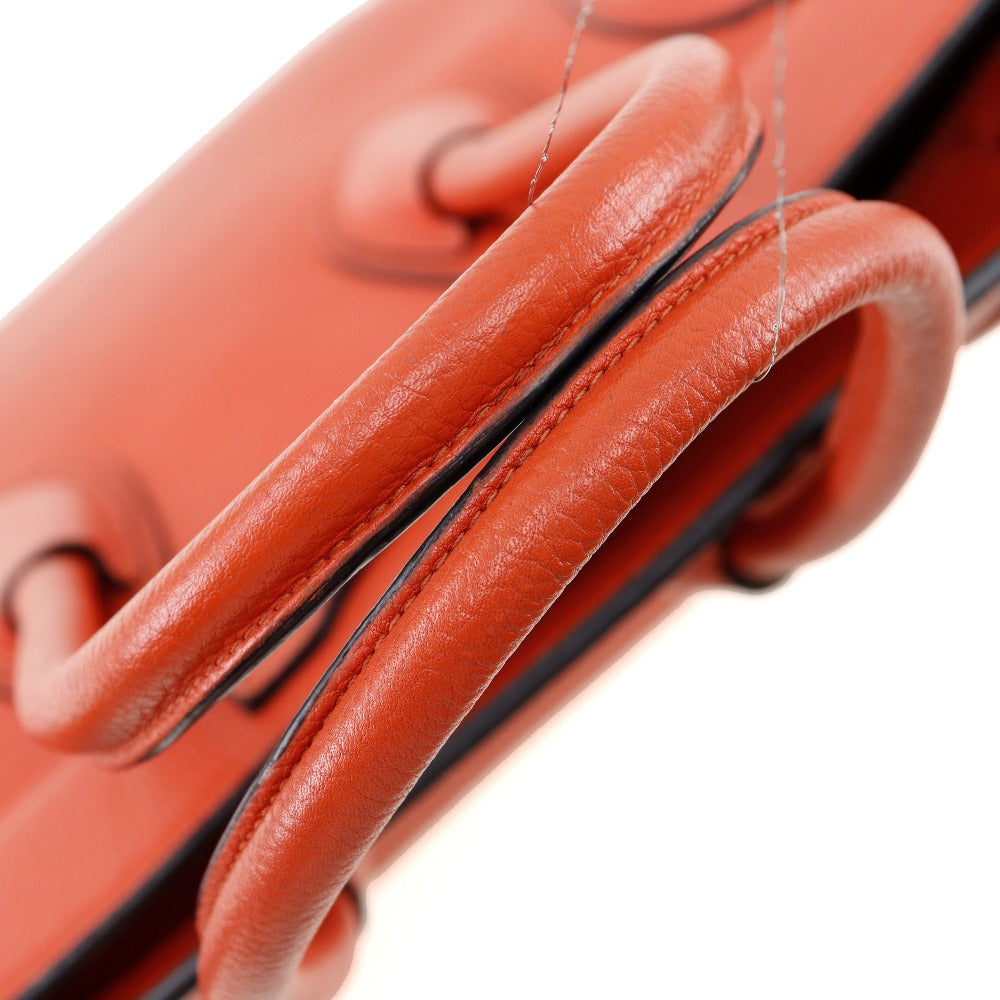 CELINE Handbag Calfskin Red Luggage micro Women