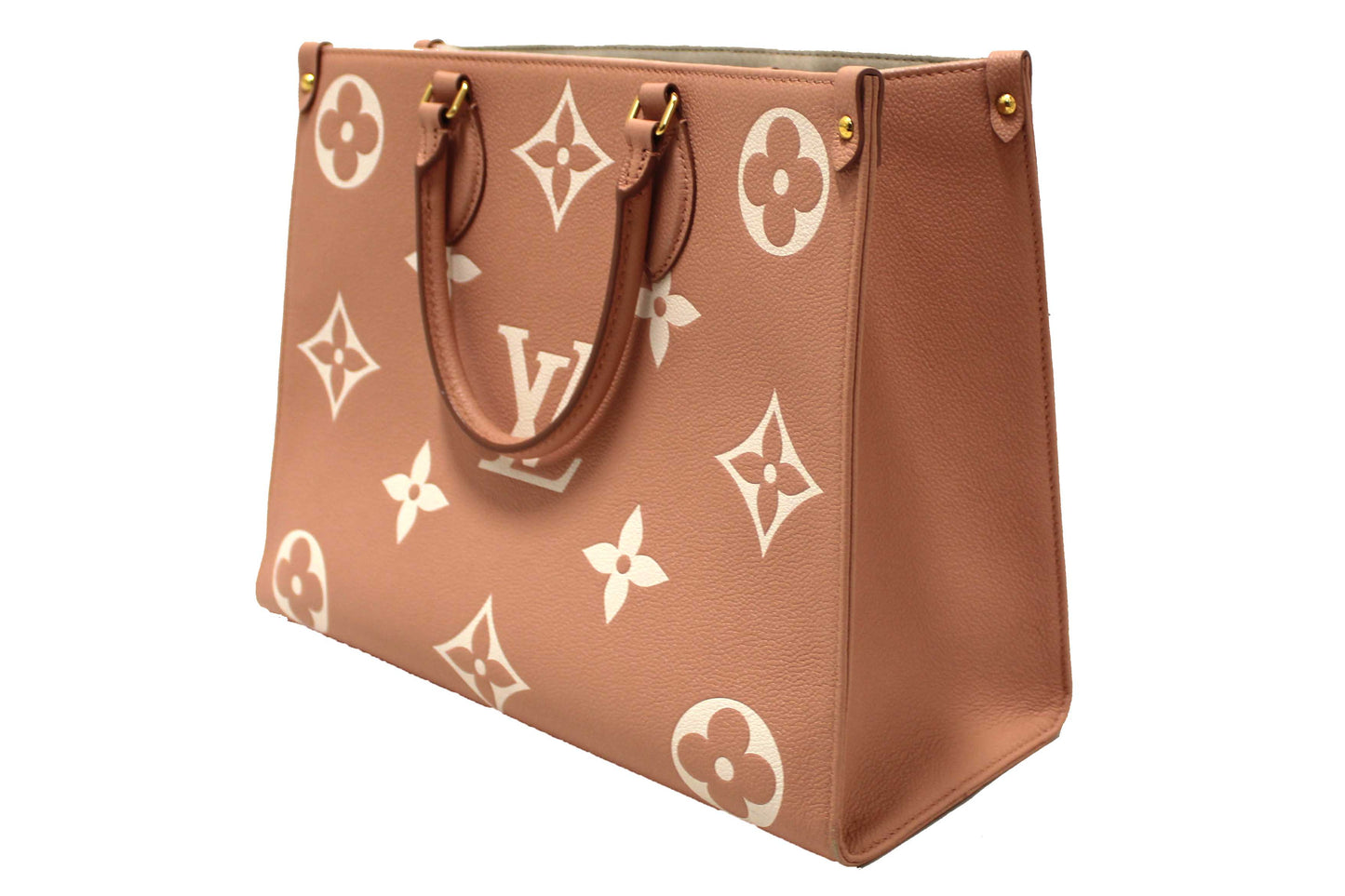 Louis Vuitton Pink Monogram Empreinte Cowhide Leather OnTheGo MM Bag