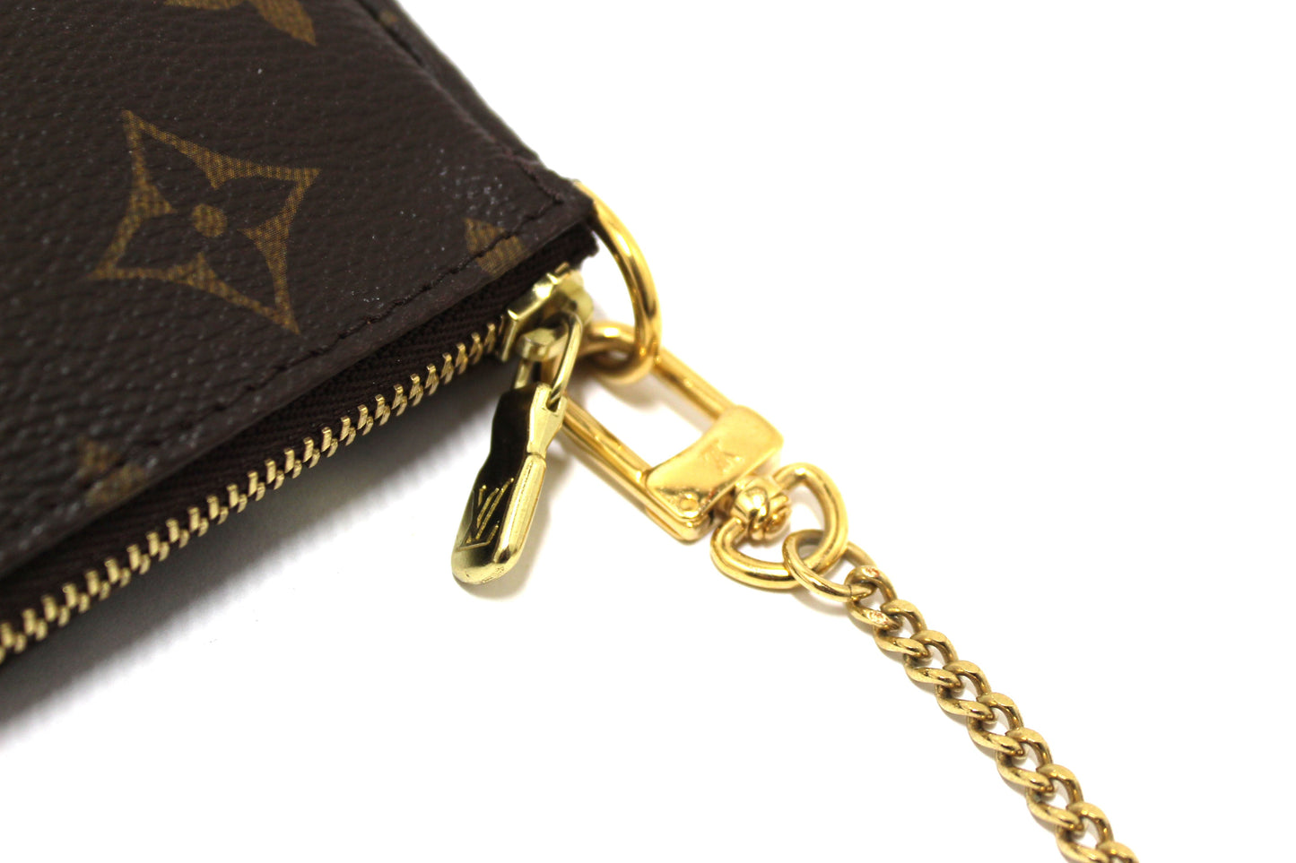 Louis Vuitton Classic Monogram Canvas Mini Pochette Clutch Bag
