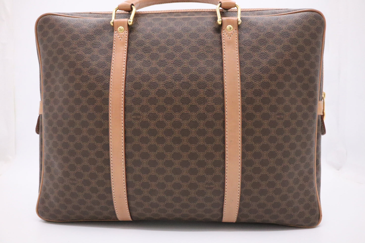 Celine Business Bag in Brown Macadam Canvas