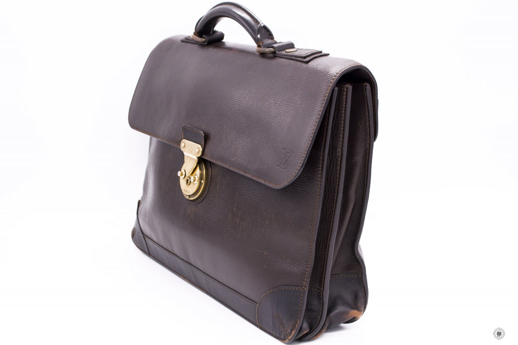 Louis Vuitton Moskova Briefcase Brown Calfskin Briefcases Ghw