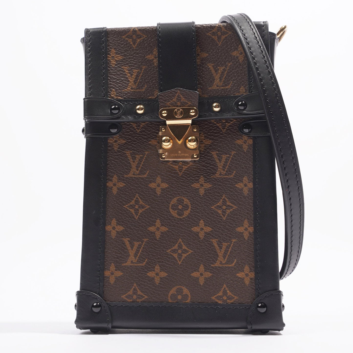 Louis Vuitton Vertical Trunk Pouch Monogram / Black Canvas Clutch