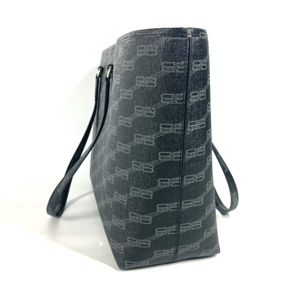 BALENCIAGA Tote Bag 702698 leather black BB Monogram Signature Medium Women