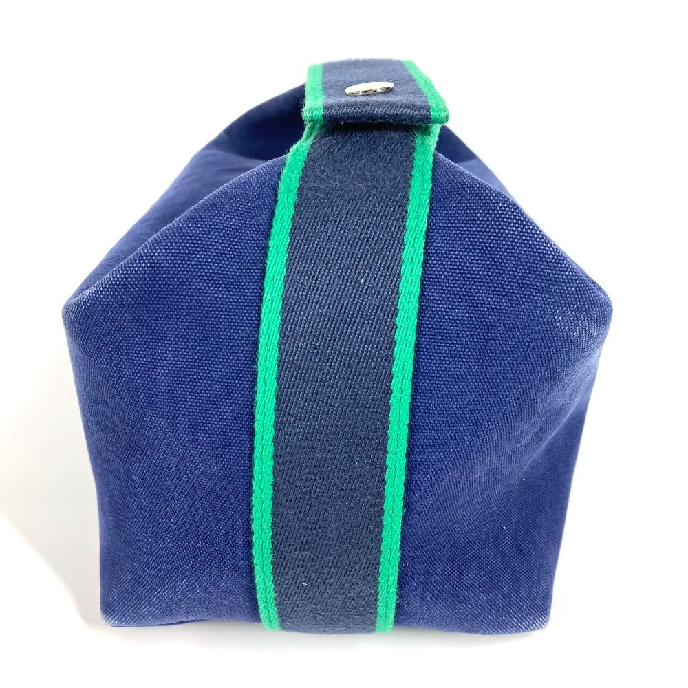 HERMES Handbag cotton blue BRID ABLACK GM BRID ABLACK GM