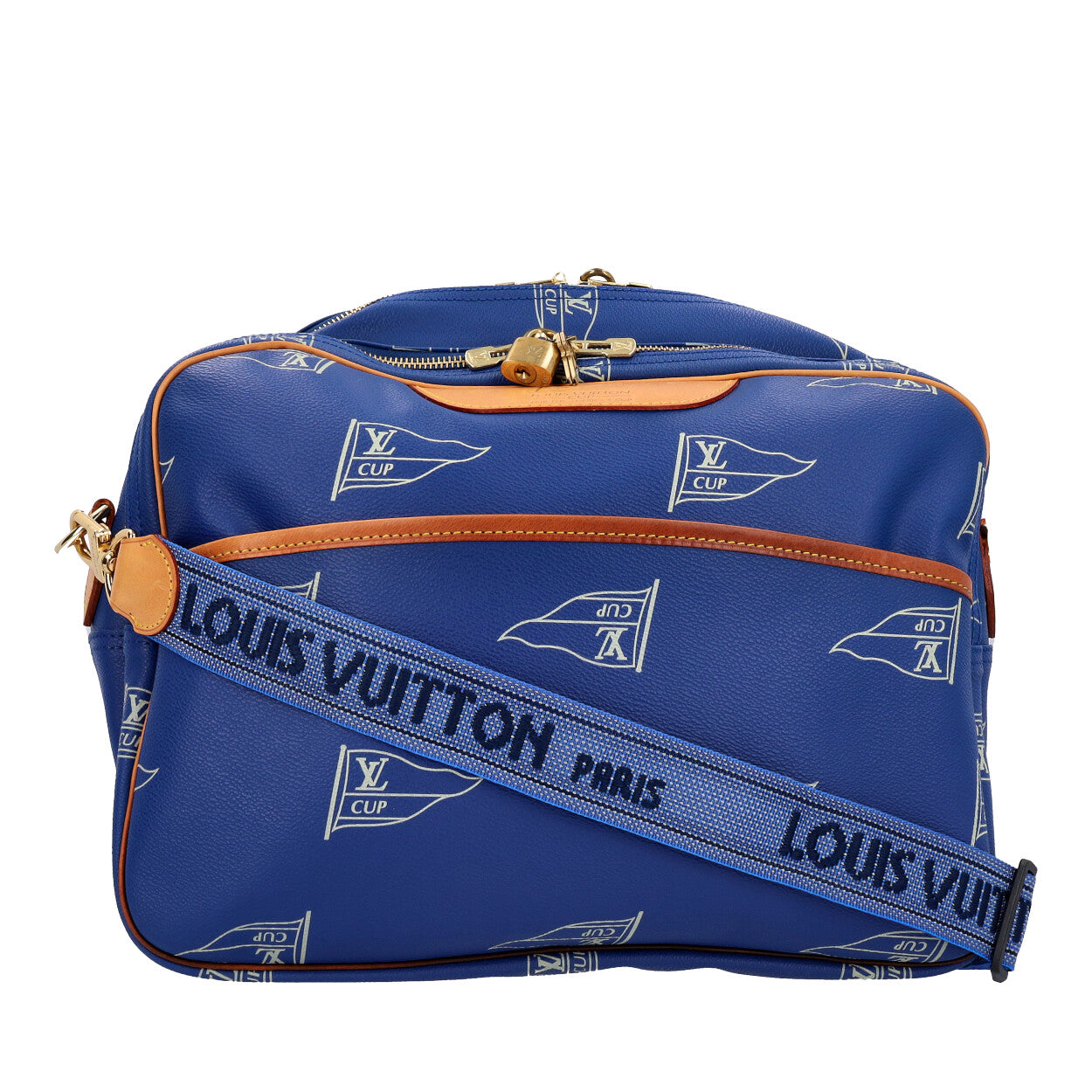 LOUIS VUITTON Canvas 1991 LV Cup Sail Sac Cowes Messenger Blue Handbag