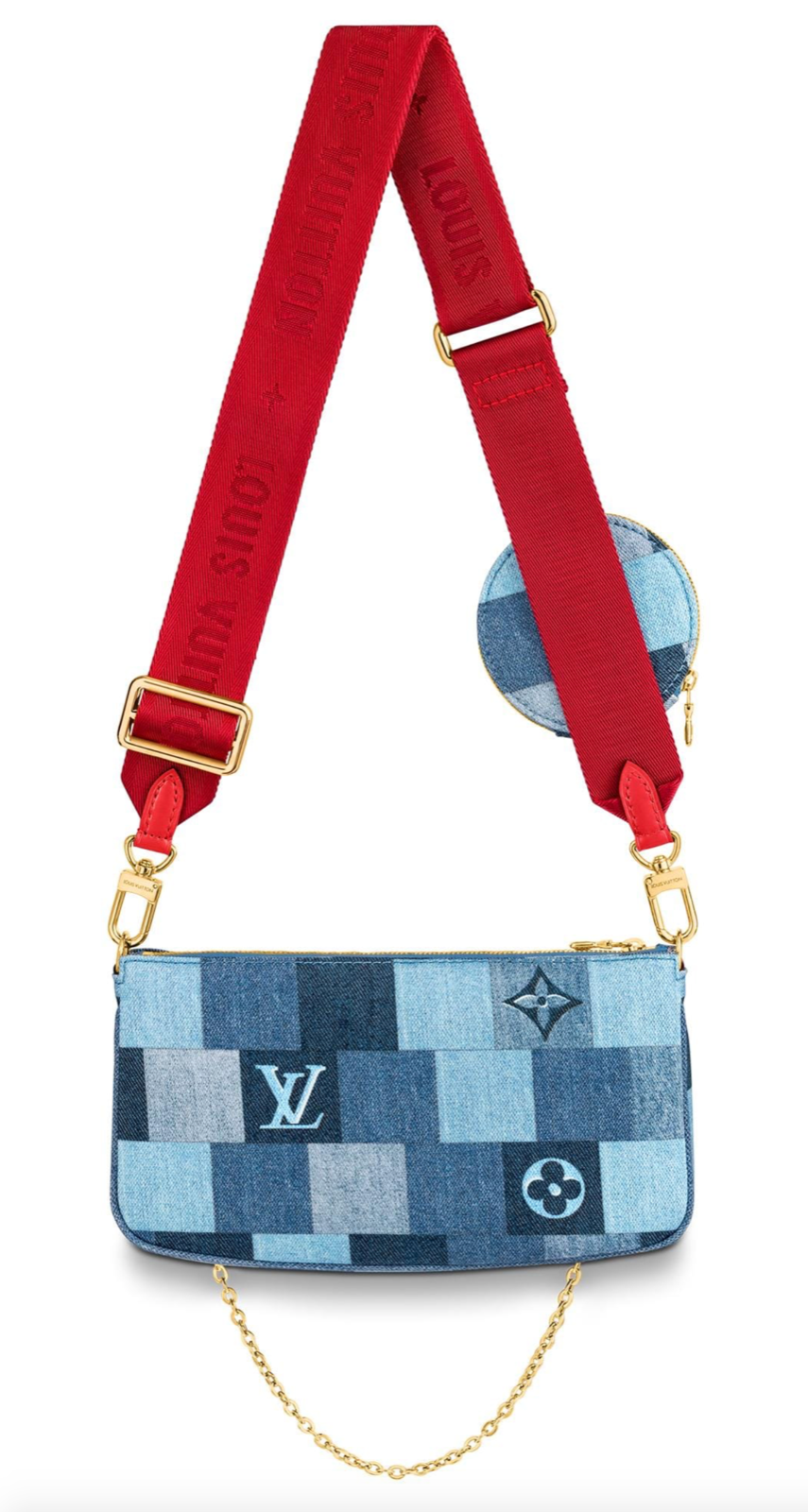 LOUIS VUITTON DAMIER MONOGRAM PATCHWORK MULTI POCHETTE Clutch