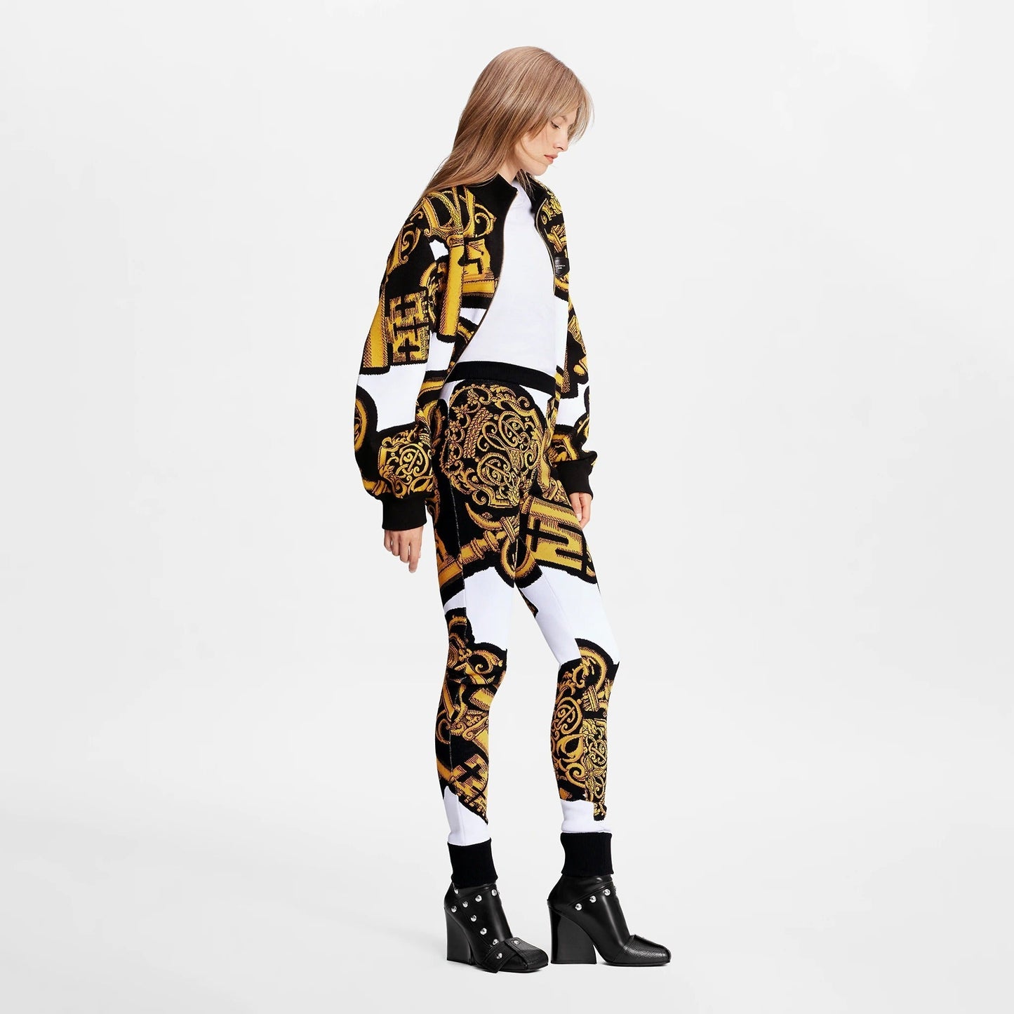 LOUIS VUITTON PRINTED LOGO PANTS LEGGINGS