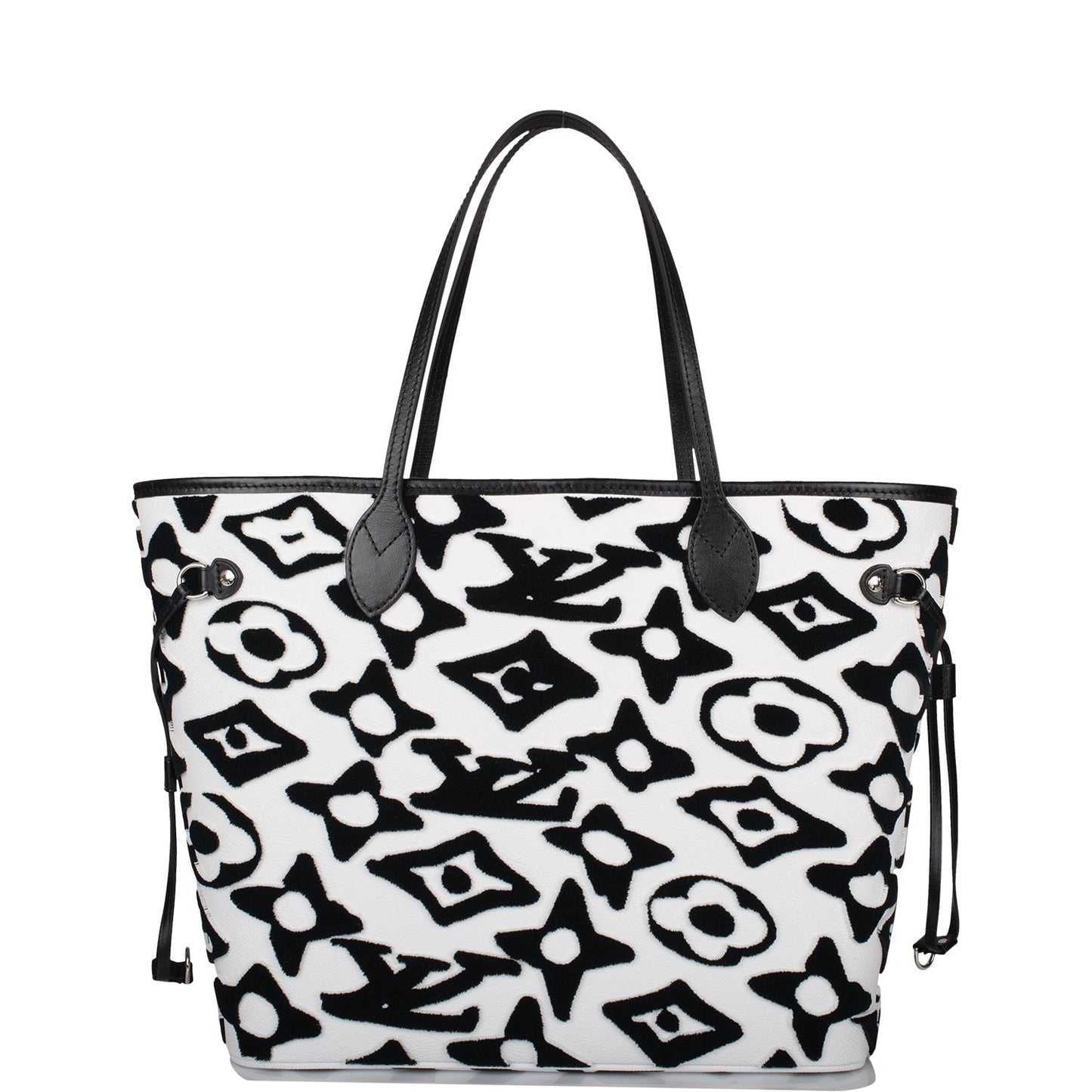 Louis Vuitton x UF Black and White Tufted Monogram Neverfull MM Tote
