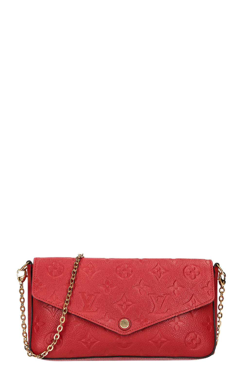 LOUIS VUITTON Felicie Pochette MNG Empreinte Red Clutch