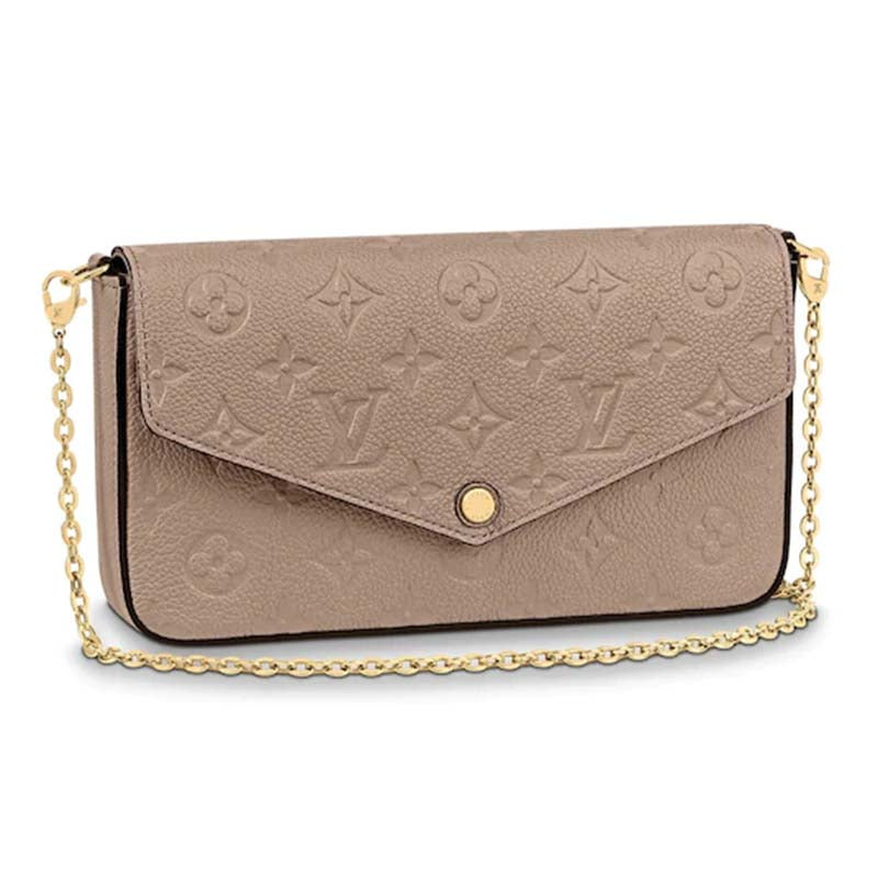 Louis Vuitton LV Women Félicie Pochette Monogram Empreinte Leather Clutch