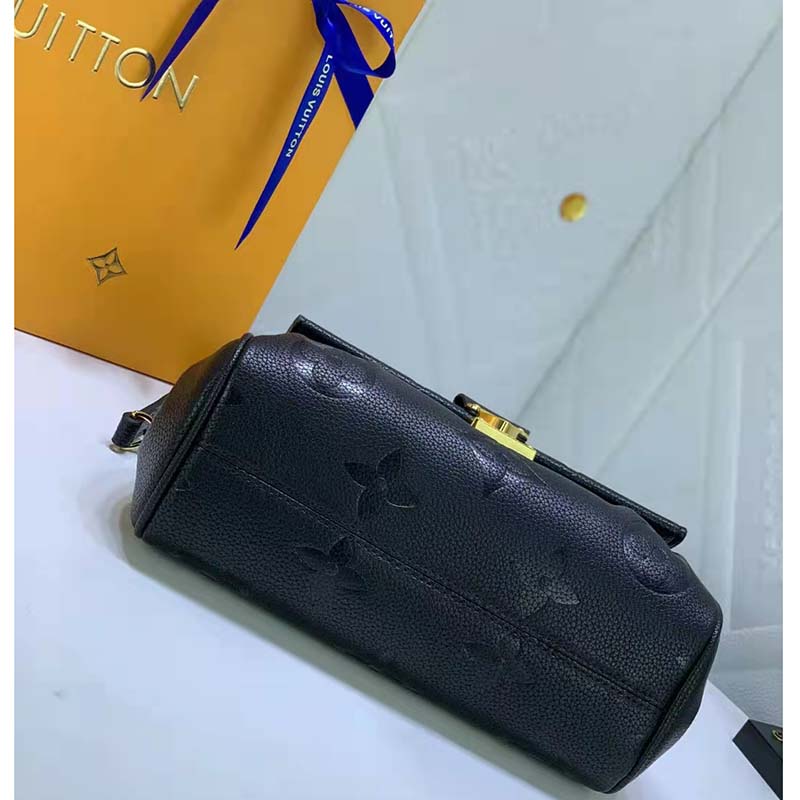 Louis Vuitton LV Women Favorite Black Monogram Empreinte Cowhide Leather Handbag