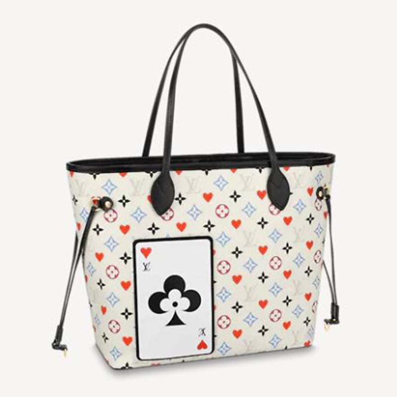 Louis Vuitton LV Women Game On Neverfull MM Monogram Flowers Canvas Tote