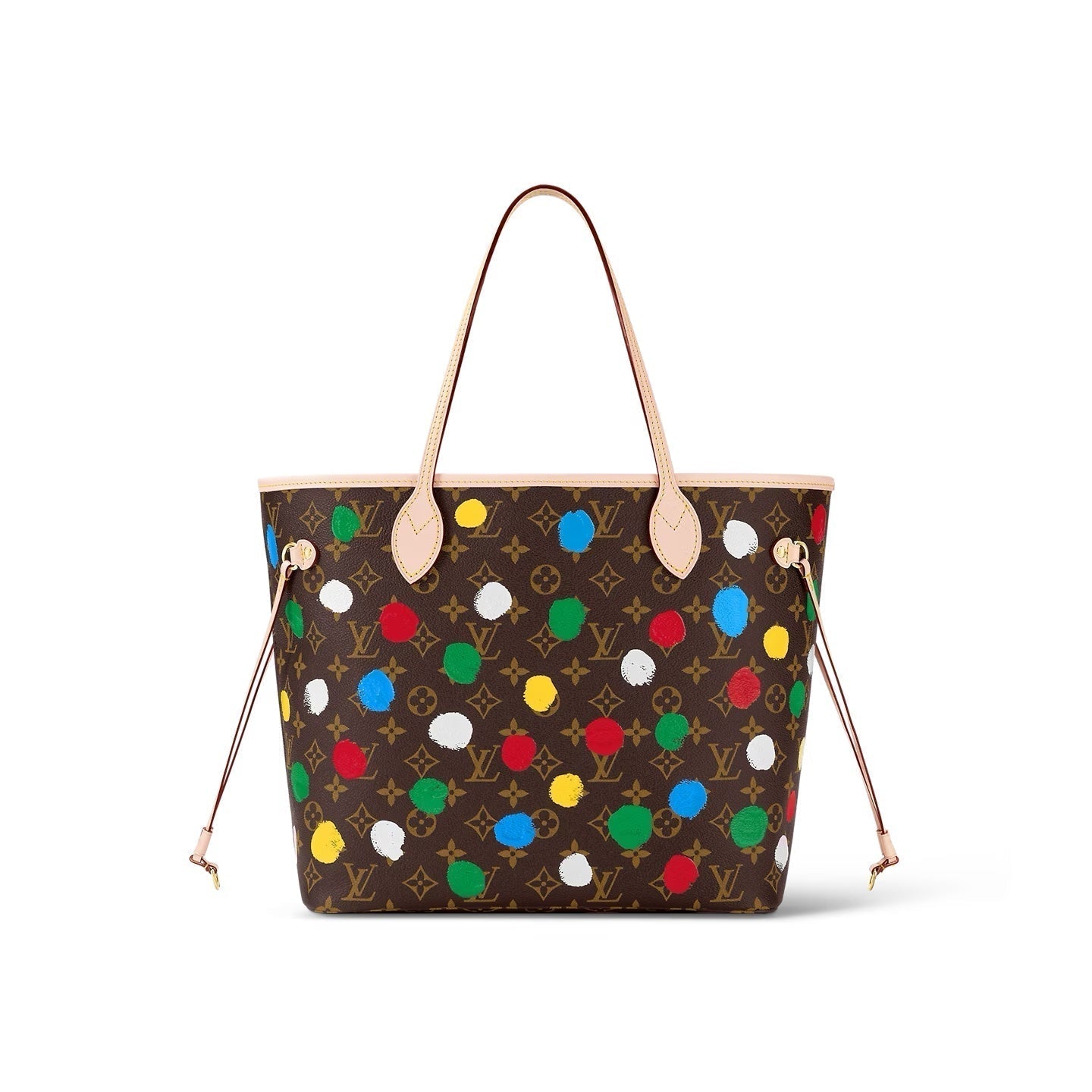 LOUIS VUITTON X YAYOI KMA MONOGRAM NEVERFULL MM TOTE BAG