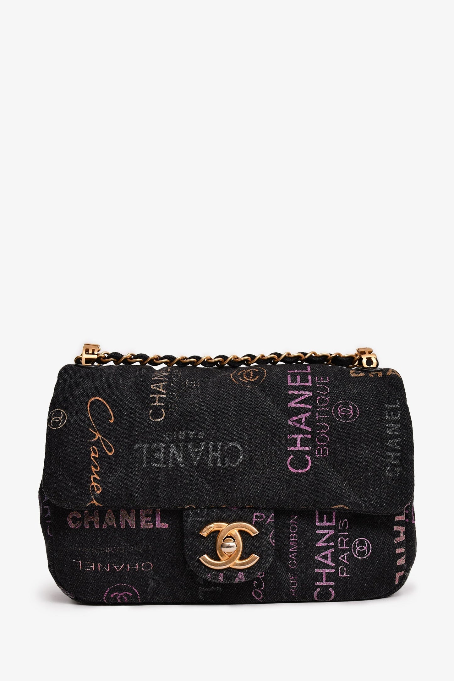 Chanel™ 2022 Black Mood Monogram Mini Flap Bag