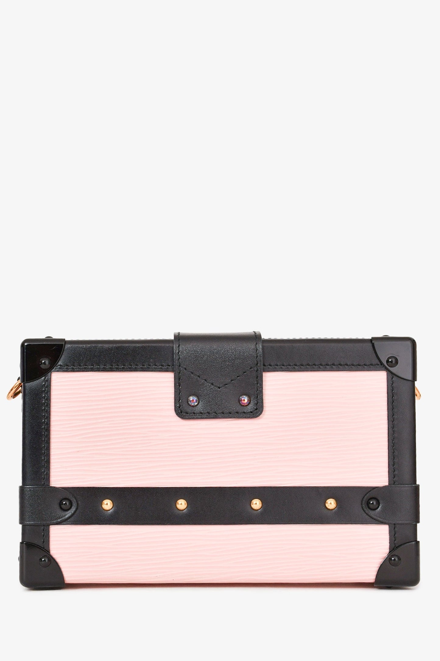 Louis Vuitton Pink/Black Epi Leather 'Petit Malle' with Strap