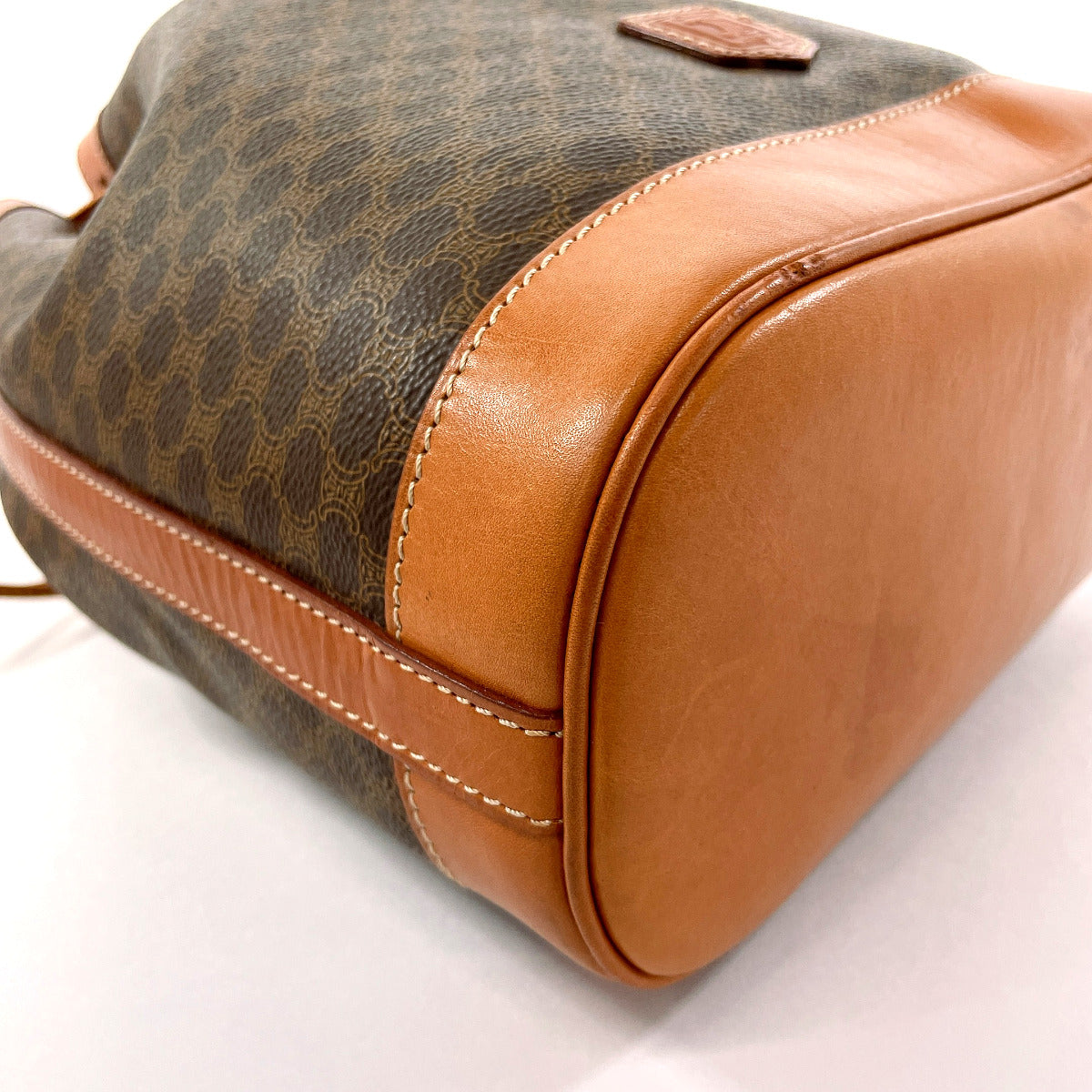 CELINE Shoulder Bag PVC, Leather Brown purse Macadam Women