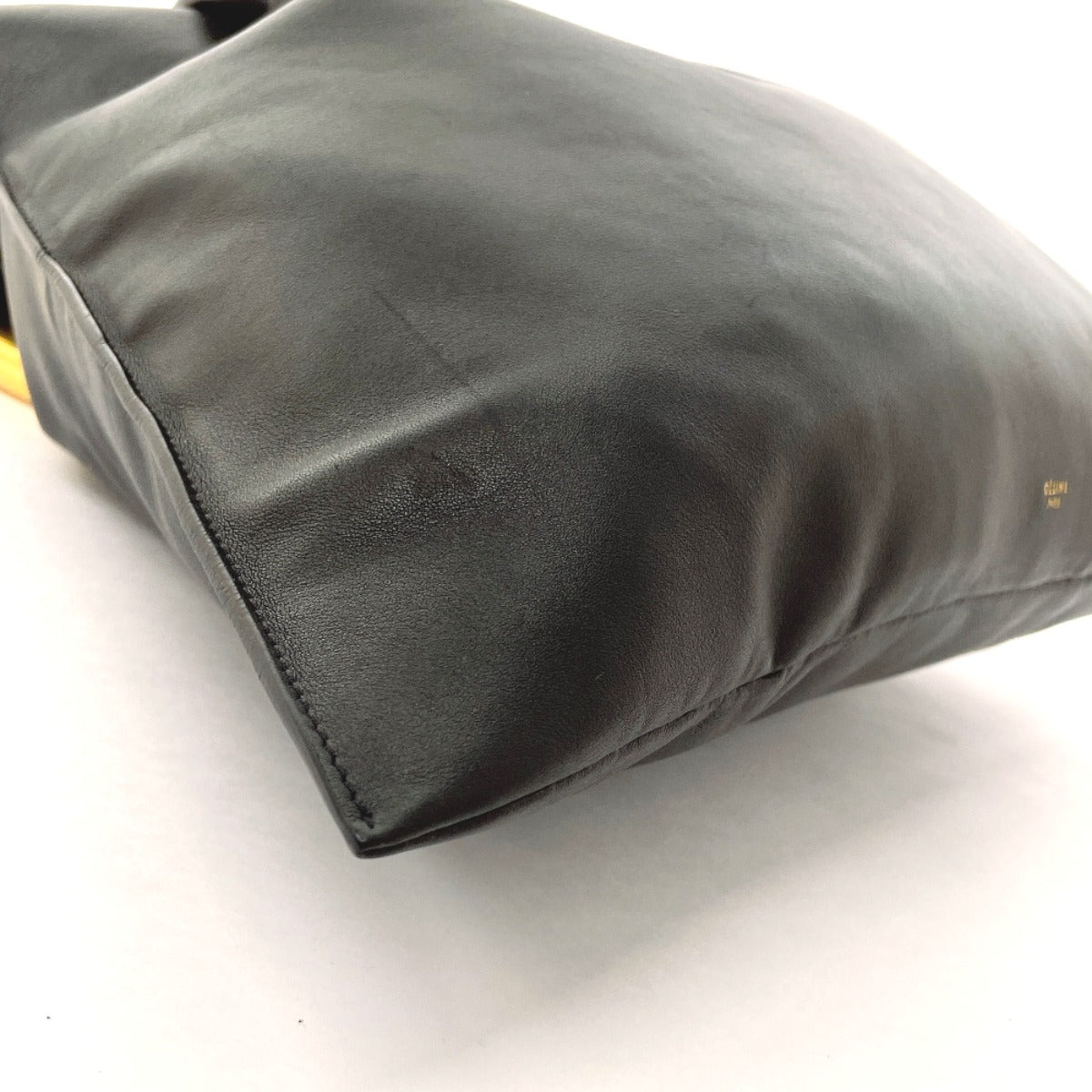 CELINE Handbag leather black Women