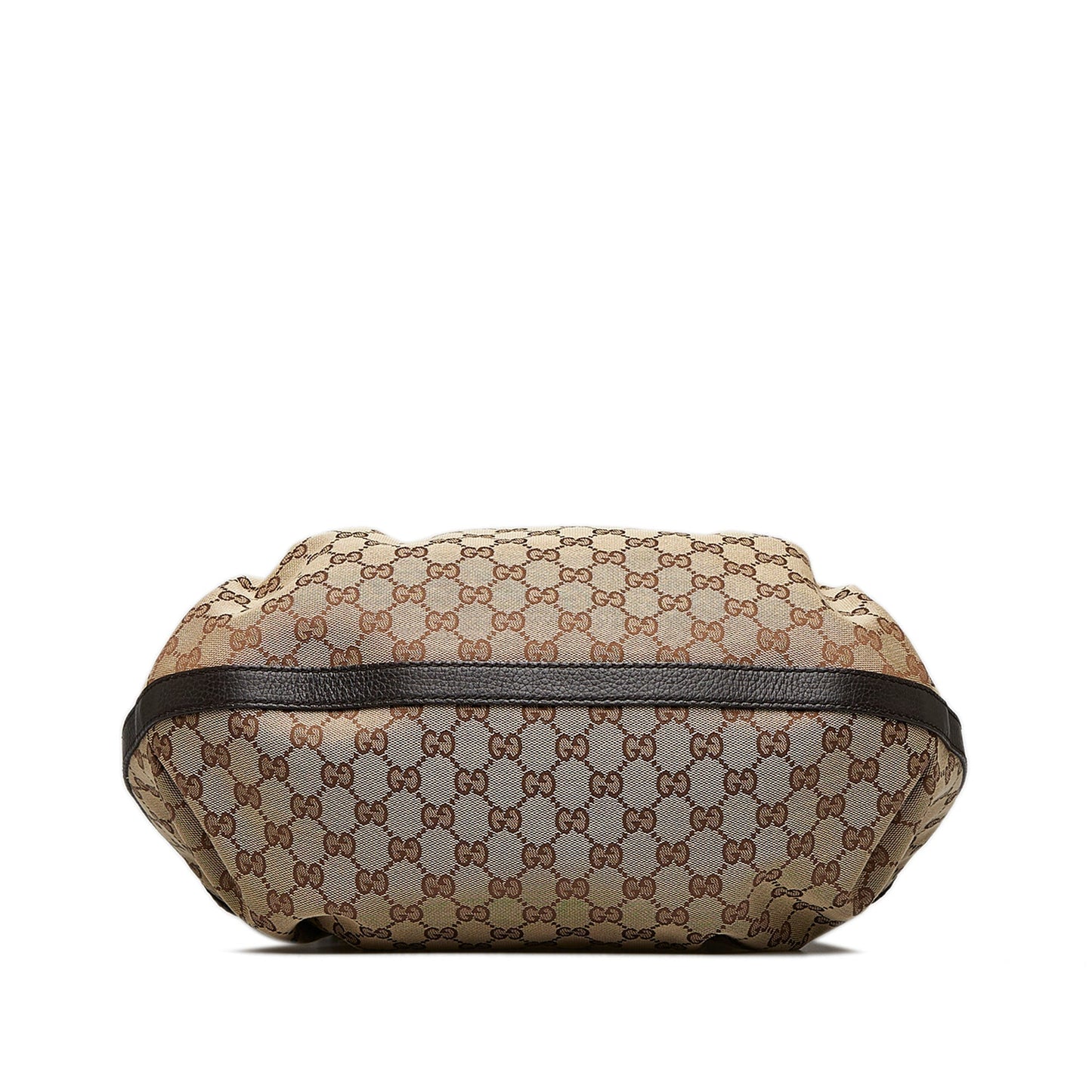 Gucci Brown Leather Canvas Tote Style 31