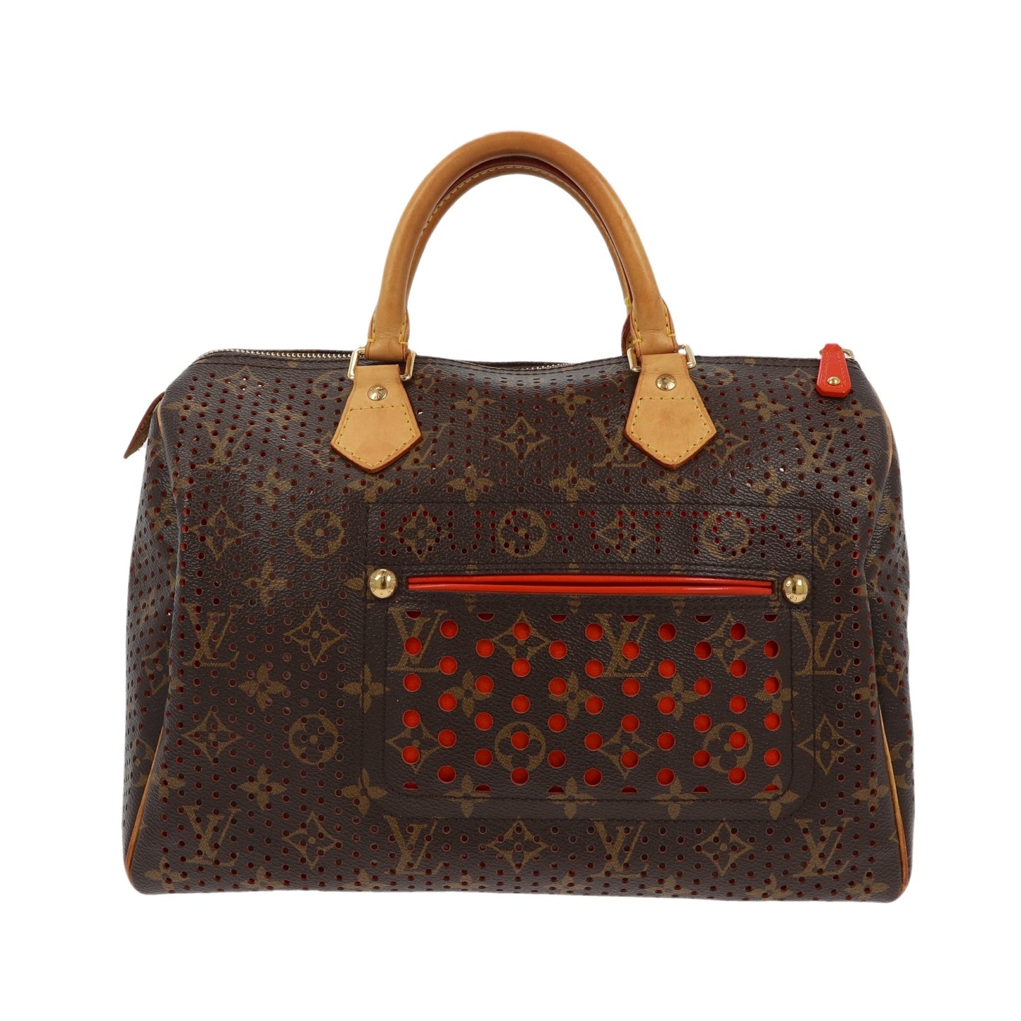 LOUIS VUITTON Limited Edition Orange Monogram Perforated Handbag
