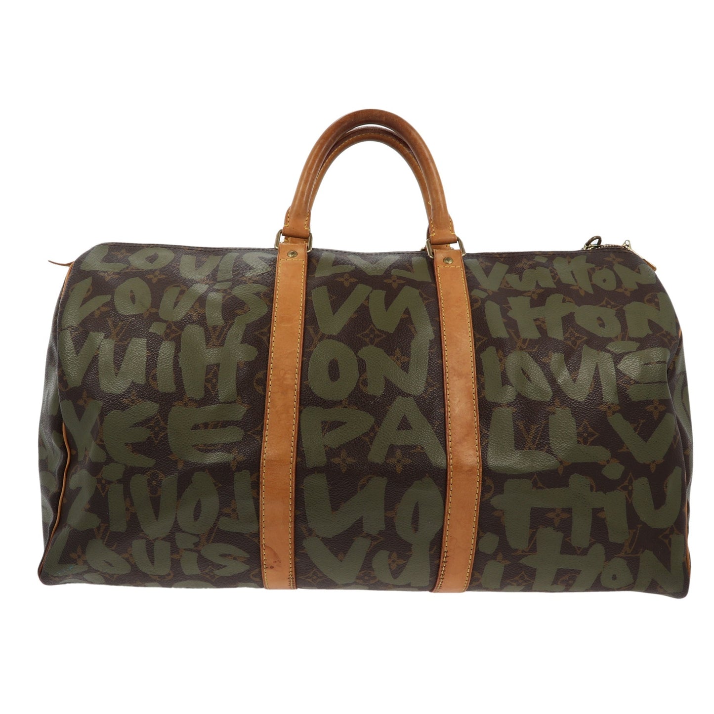 LOUIS VUITTON Limited Edition x Stephen Spro Graffiti Keepall 50 Travel Bag