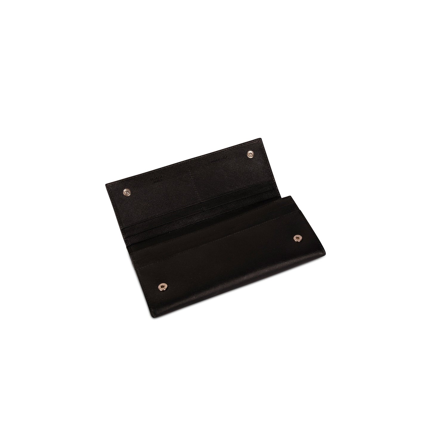 Prada Black Saffiano Continental Wallet
