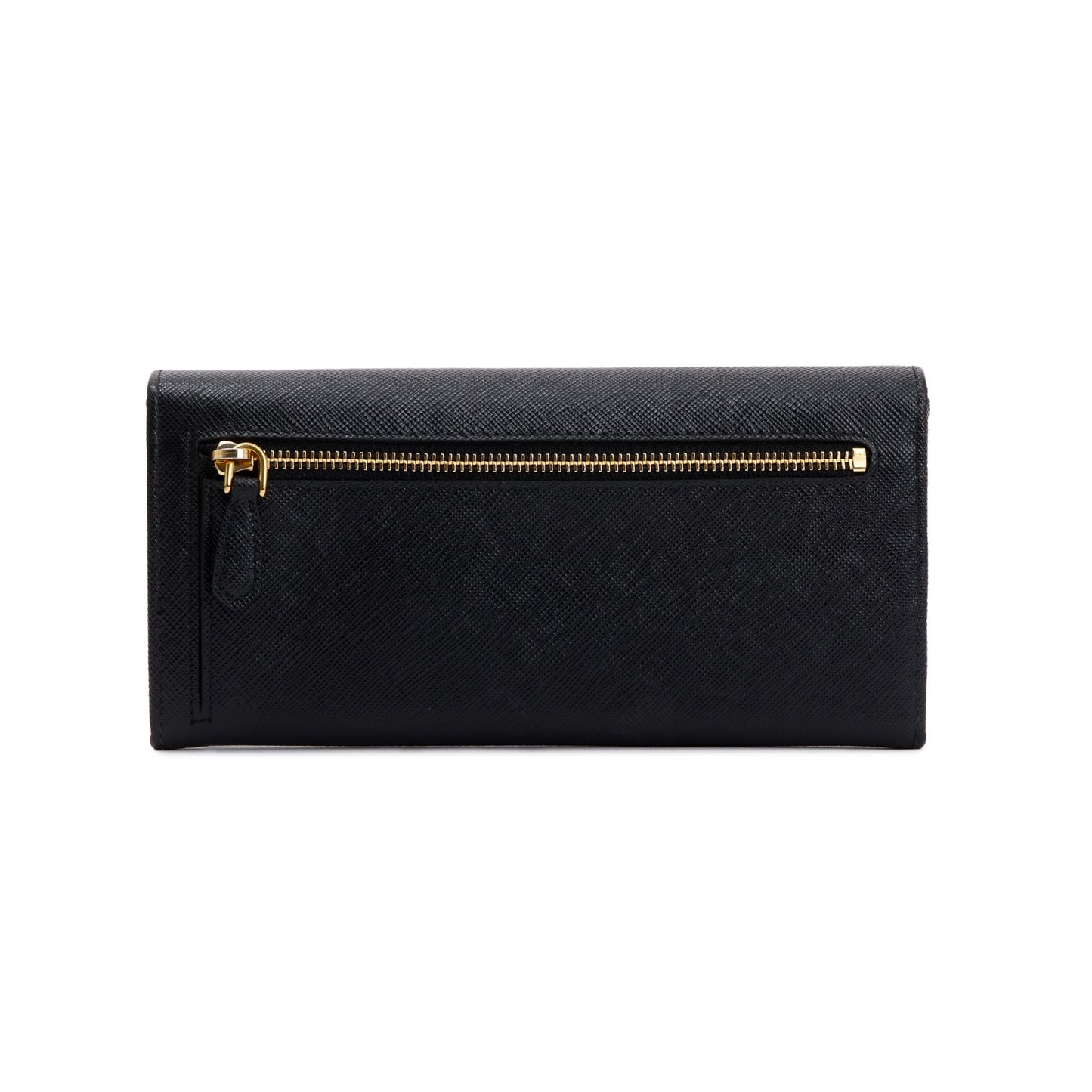 Prada Black Saffiano Leather Continental Wallet