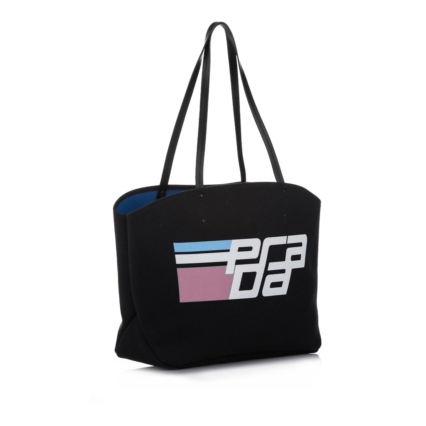 Prada Canapa Racing Logo Shopping Canvas Tote ( )
