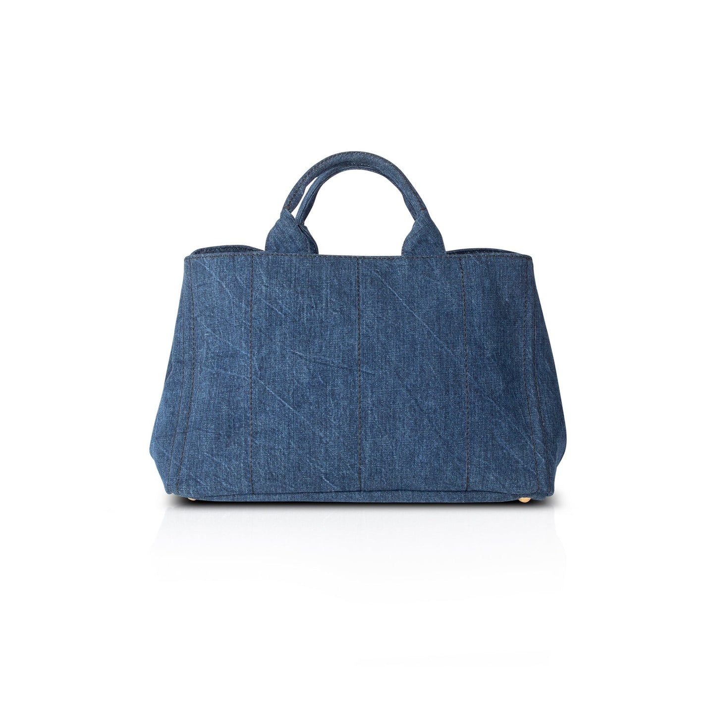 Prada Large Denim Canapa Logo Tote