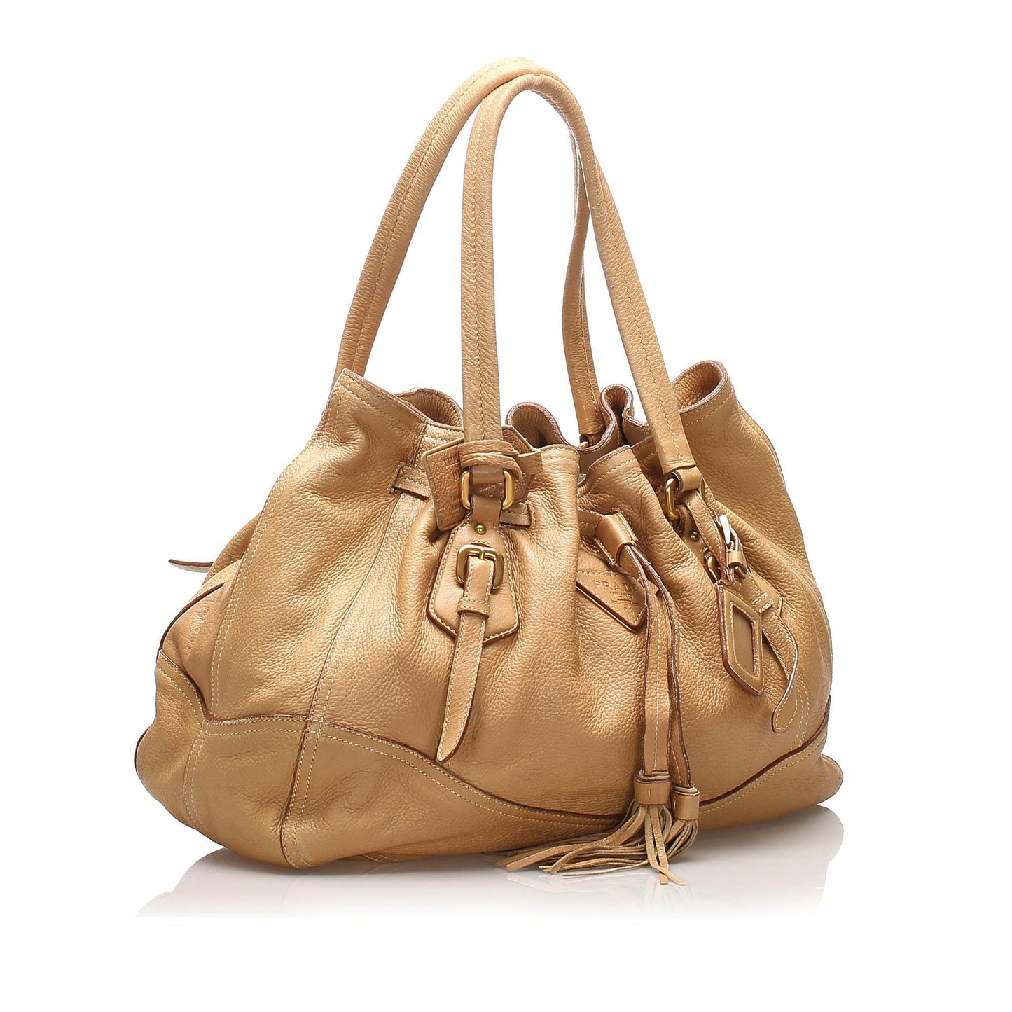 Prada Leather Tassel Tote Bag ( )