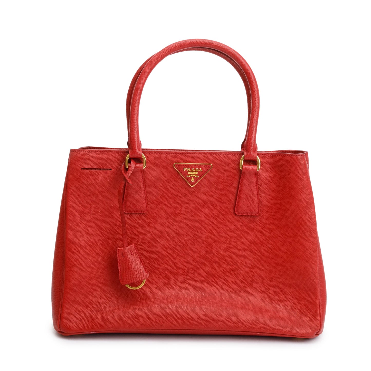 Prada Red Saffiano Lux Medium Galleria Tote