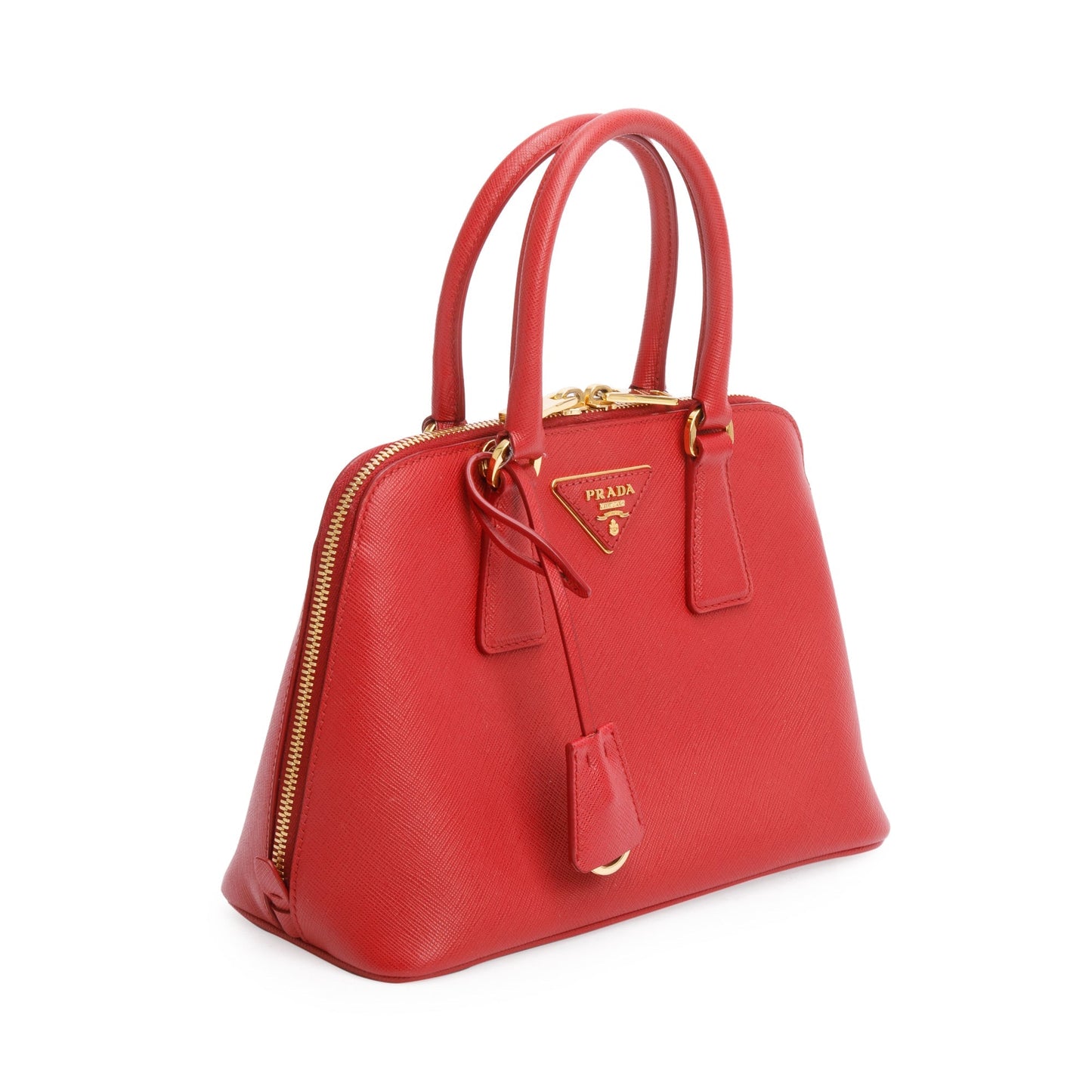 Prada Red Saffiano Lux Small Promenade Tote