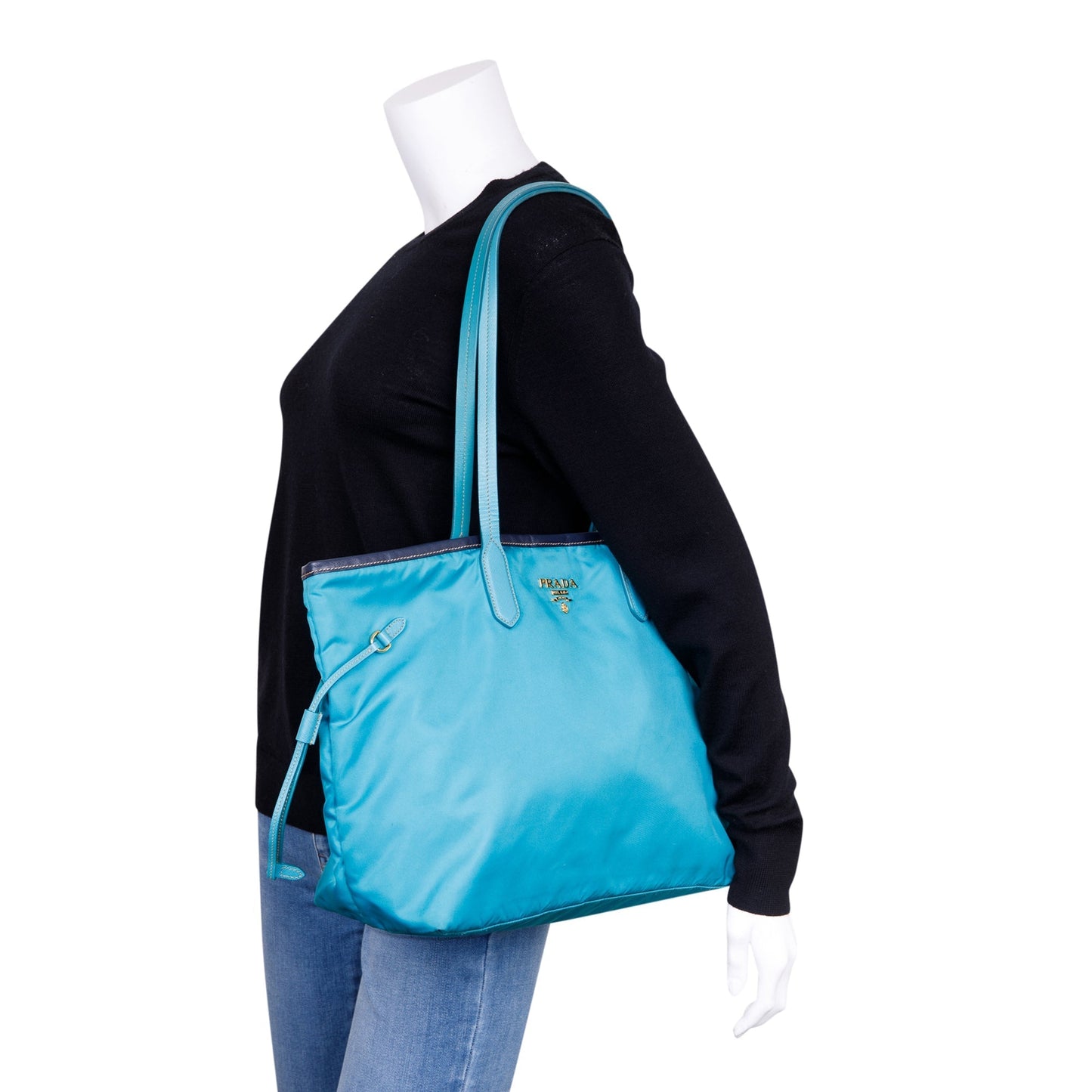 Prada Saffiano-Trimmed Tessuto Nylon Tote