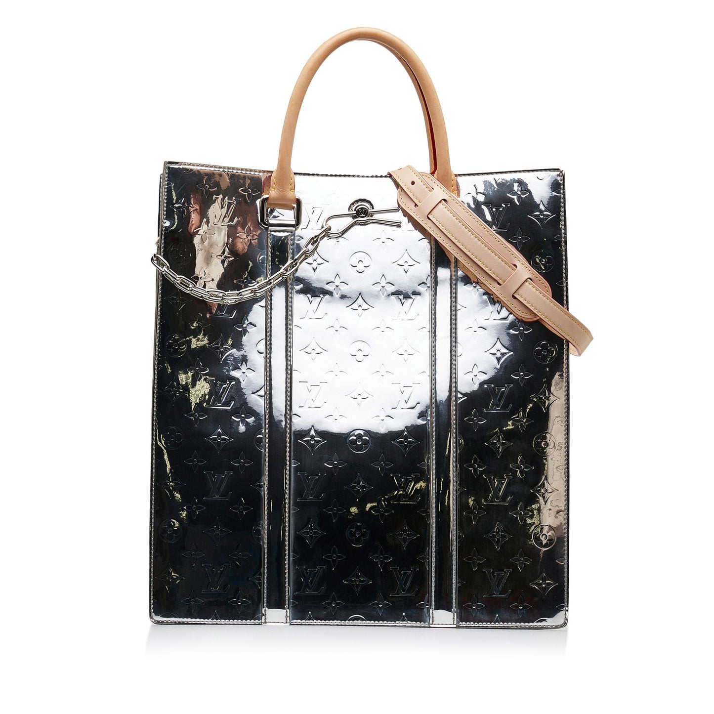 LOUIS VUITTON Monogram Vernis Miroir Sac Plat Satchel Handbag