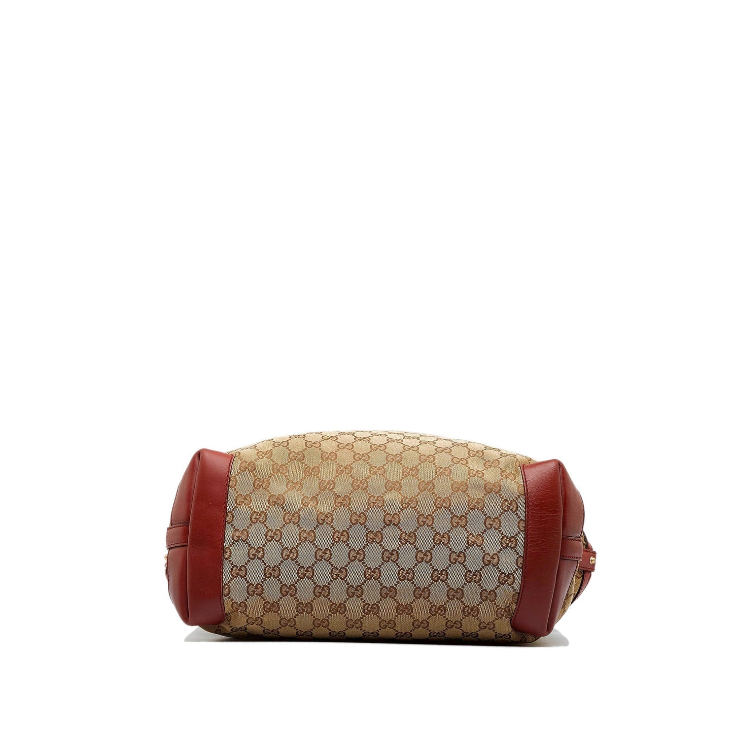 Gucci Brown Leather Canvas Tote Style 28