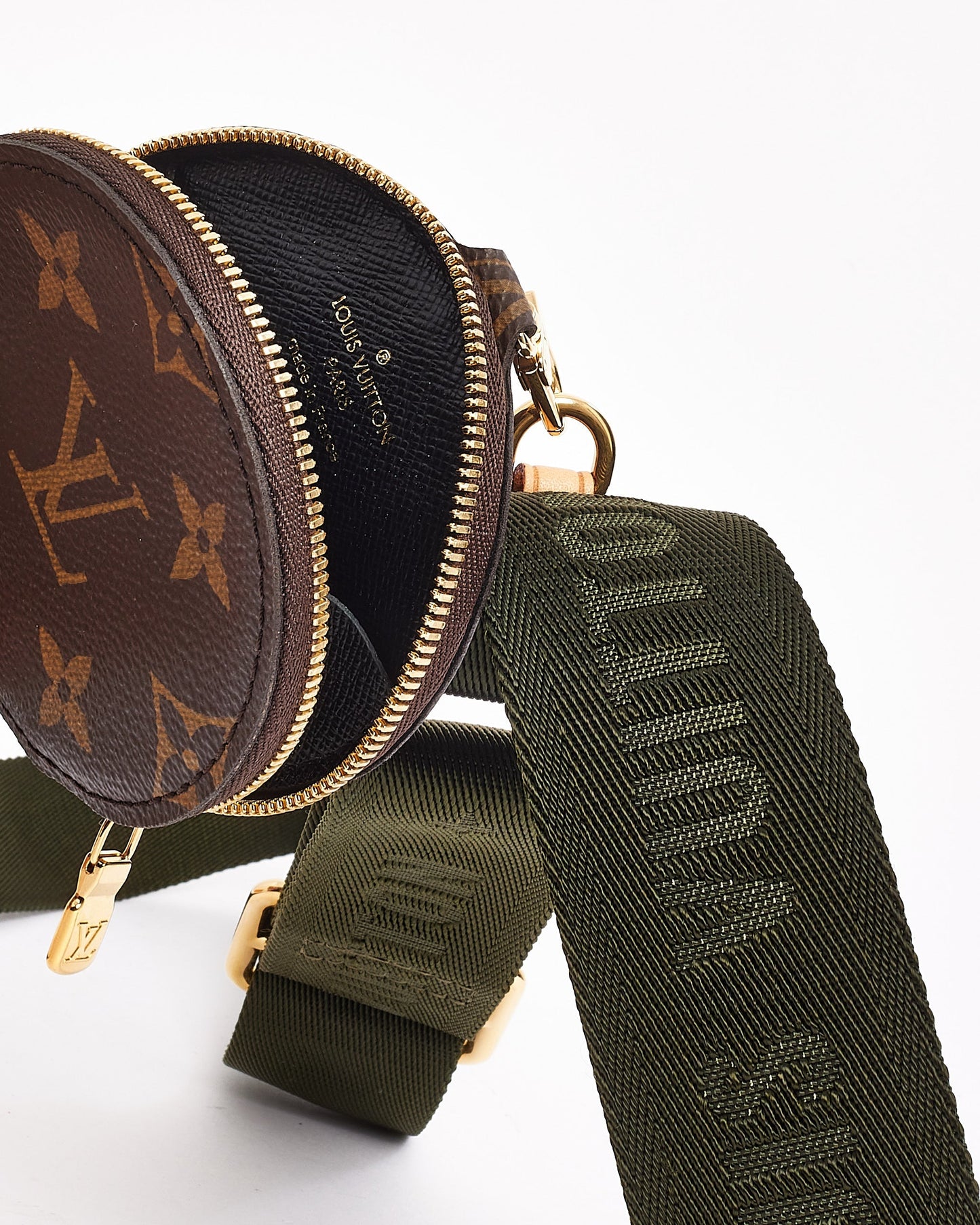 Louis Vuitton Green Canvas and Monogram Bandoulière Strap