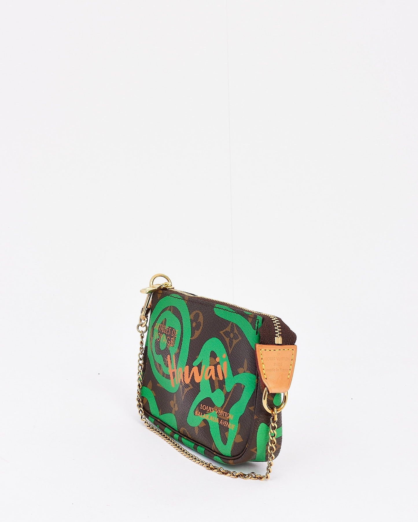 Louis Vuitton Monogram & Green Canvas Tahitienne Hawaii Mini Pochette Accessoires