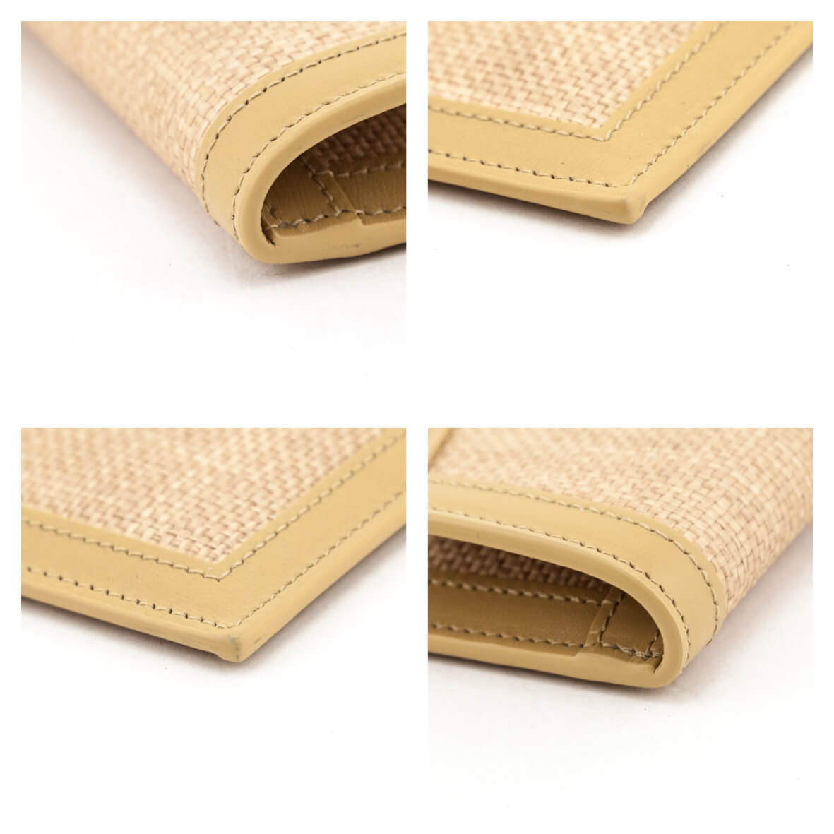 Luxury Saint Laurent Trending 2025 Natural Hay Blush Raffia Uptown Pouch