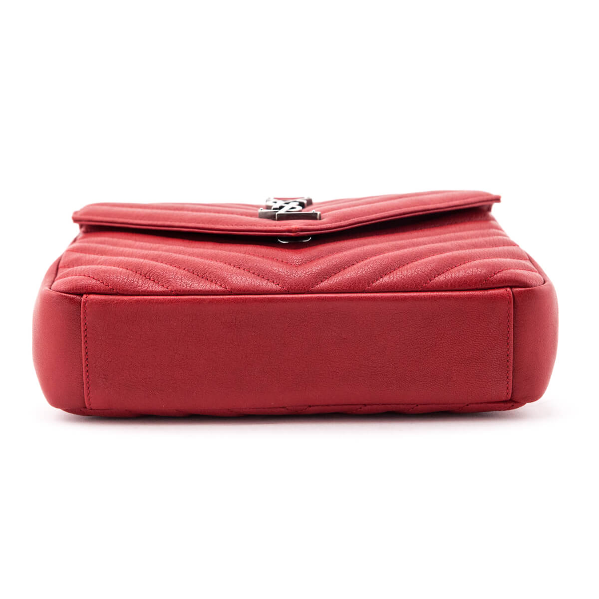 Luxury Saint Laurent Trending 2025 Red Quilted Sheepskin Medium College Bag