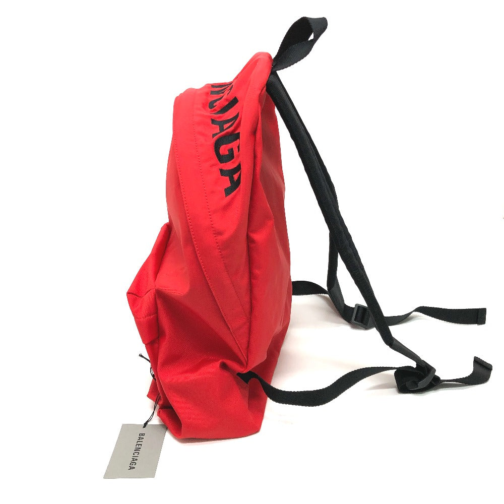 BALENCIAGA Backpack 507460 Nylon Red logo unisex(Unisex)