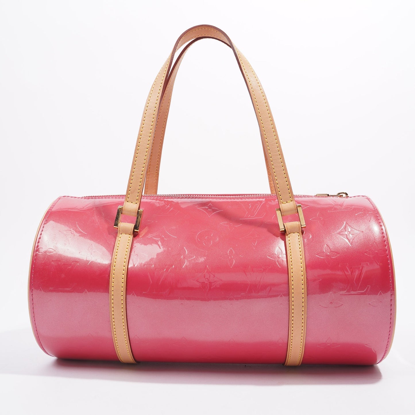 Louis Vuitton Papillon Pink / Beige Vernis Leather 30 Handbag