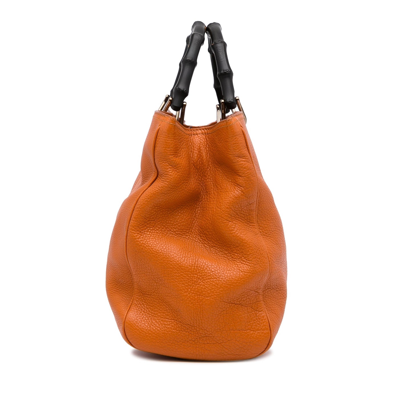 Gucci Bamboo Orange Leather Tote Style 1