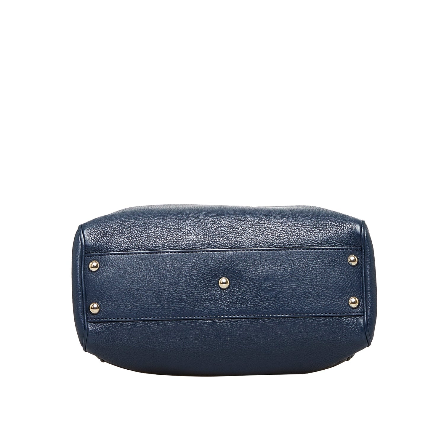 Gucci Bamboo Blue Leather Tote