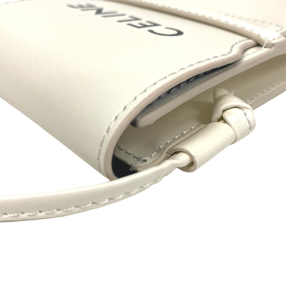 CELINE Pouch leather white By Edith Slimane Women