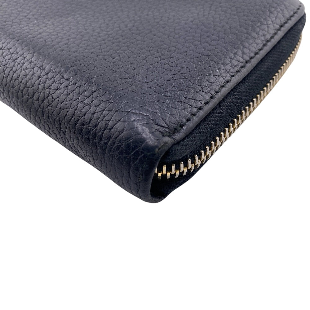 PRADA Long Wallet Purse 1ML506 leather black Zip Around Safiano Round zipper Women