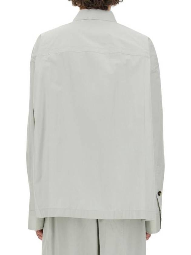 Luxury Bottega Veneta Cotton Silk Long Sleeve Shirt Cloud