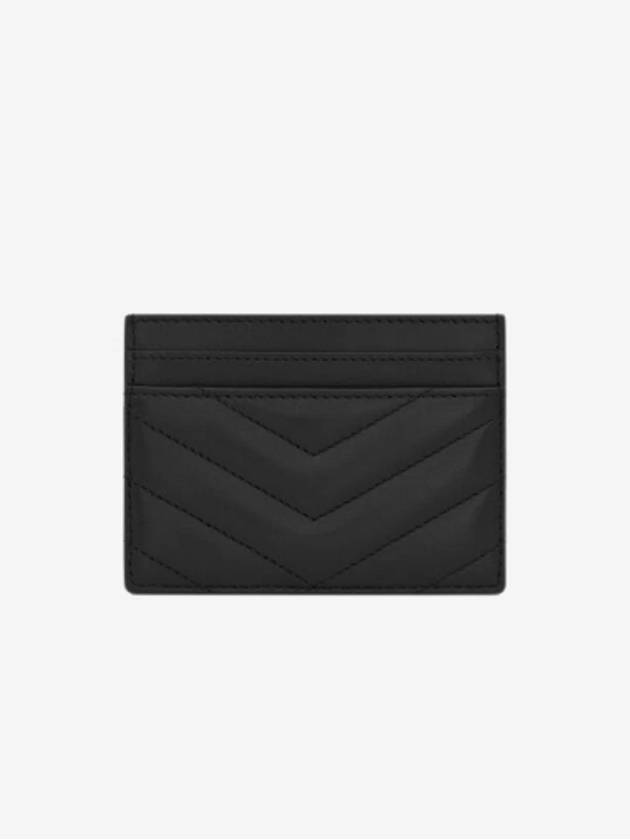 Luxury Saint Laurent Trending 2026 Cassandre Matelasse Lambskin Card Wallet Black